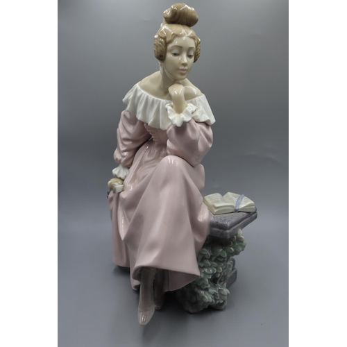 3 - Large Lladro Figure of Seated Lady. Approx. Height 11 inch. (A/f)