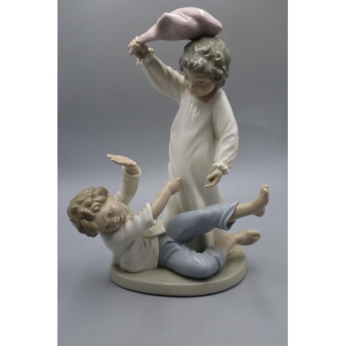 6 - Nao by Lladro Figure of Children Playing. Approx. Height 9 Inch.