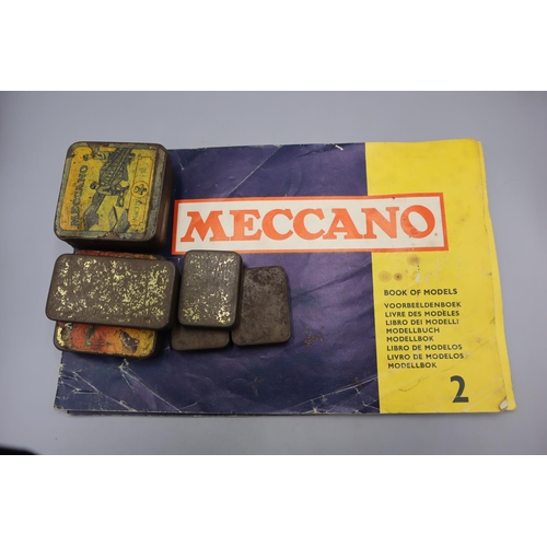 64 - Selection of Vintage Meccano Tins and Model Books