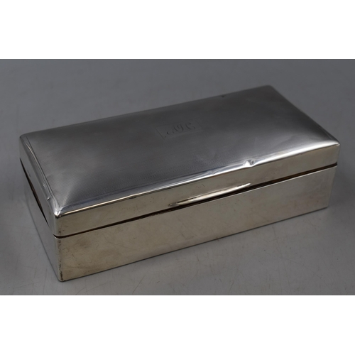 30 - Edwardian Hallmarked Silver Cigarette Case (19cm Long)