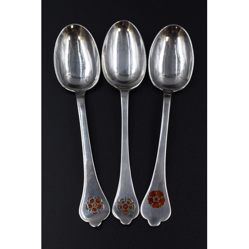 33 - Three Hallmarked Sheffield Silver Lancashire Automobile Association Spoons circa 1929