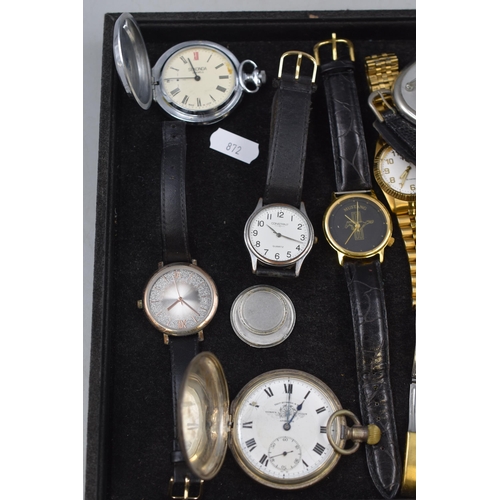 62 - A Selection of Watches and Pocket Watches For Spares and Repairs.