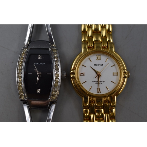 63 - Two Ladies Sekonda Quartz Watches both Working