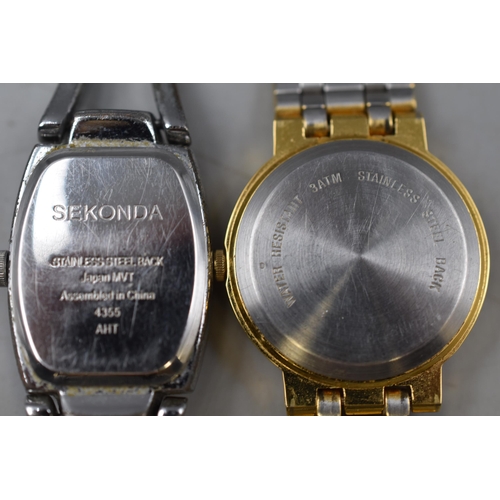 63 - Two Ladies Sekonda Quartz Watches both Working