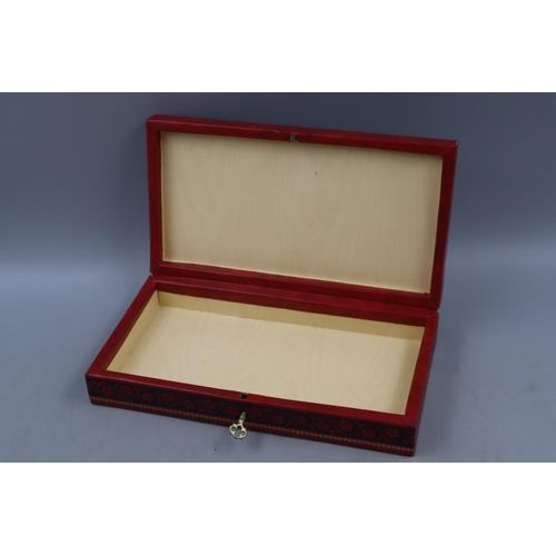 179 - Storage Box with Faux leather cover depicting classical scene