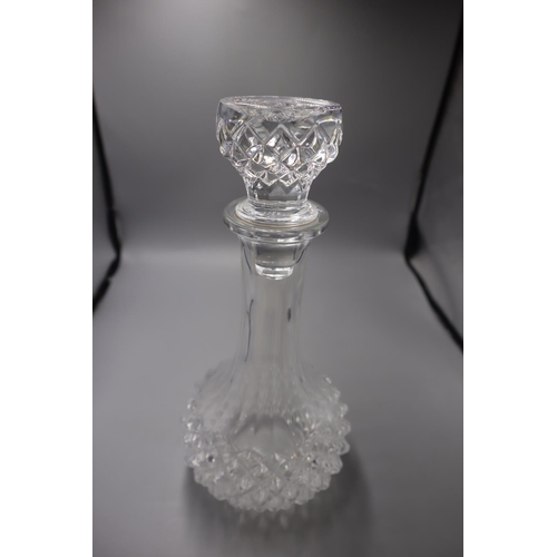 90 - Boxed Rock Crystal glasses set and Cristal d'arques decanter