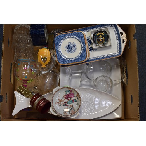 220 - Mixed Selection including Babycham glass, Chinese plate, Dinner plates and more