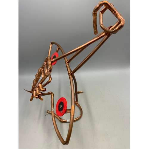 138 - Handmade Bespoke Spitfire Copper Tube Model (400mm x 450mm x 300mm) Charity