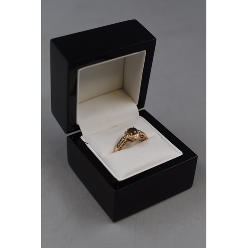 1 - Le Vian 14ct Rose Gold Chocolate Diamond and Multi Stone Halo Ring. Complete with Presentation Box. ... 