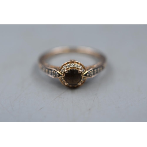 1 - Le Vian 14ct Rose Gold Chocolate Diamond and Multi Stone Halo Ring. Complete with Presentation Box. ... 