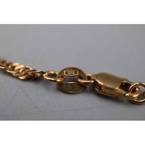 5 - Gold 375 Twisted Link Bracelet