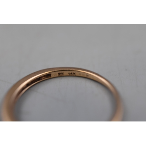 7 - Le Vian 14ct Rose Gold Half Eternity Ring. Complete with Presentation Box. Size R)