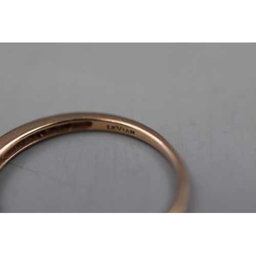 7 - Le Vian 14ct Rose Gold Half Eternity Ring. Complete with Presentation Box. Size R)