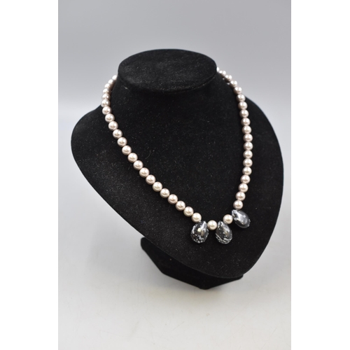 9 - Silver 925 Beaded Pearl Necklace