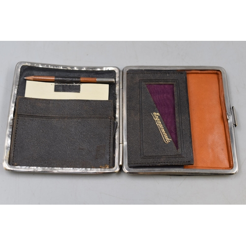 29 - Vintage Note Case with Hallmarked Silver Shield and a pair of Gold Plated Reading Glasses with Case