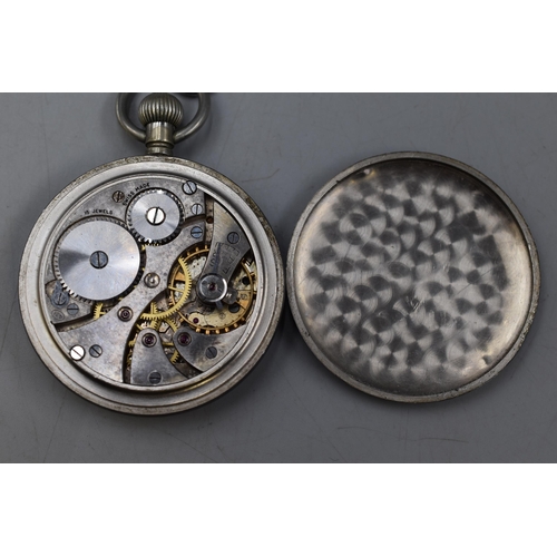 171 - Military Pocket Watch with 16 Jewel Swiss Movement