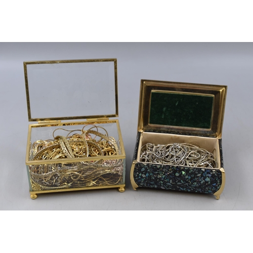 175 - Two Jewellery Boxes Full of Unsorted Jewellery