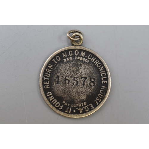 31 - A Sterling Silver 'Most Cheery Order of Merrythoughts' Medallion.