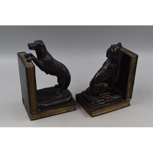 177 - Pair of Heavy Dog Themed Bookends approx 8