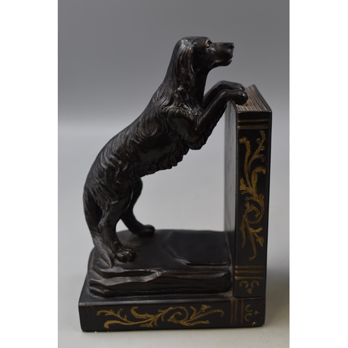 177 - Pair of Heavy Dog Themed Bookends approx 8