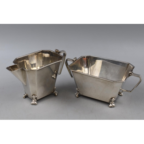 41 - Art Deco Hallmarked Birmingham Silver circa 1934 3 pieces Tea Set (approx weight  1000g)