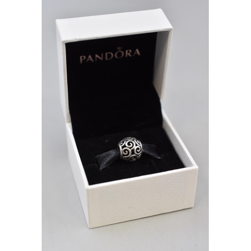 45 - Silver Pandora Charm (unmarked) Complete with Presentation Box