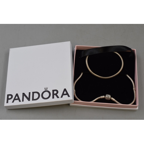 49 - Pandora Silver 925 50cm Necklace Complete with Presentation Box