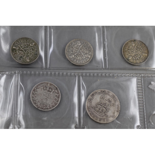 191 - A Selection of Silver UK Coins, Includes Three Sixpences and Twelve Threepences.