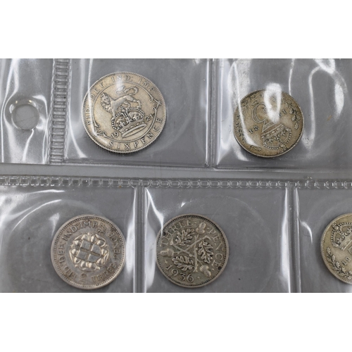 191 - A Selection of Silver UK Coins, Includes Three Sixpences and Twelve Threepences.