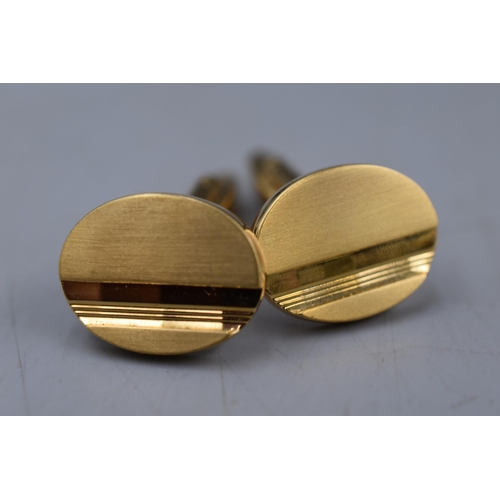 58 - Pair of Sophos Gold Plated Cufflinks Complete with Presentation case