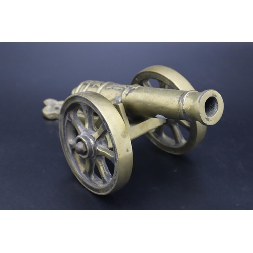 322 - Vintage Brass 1812 Fireside Canon (29cm)