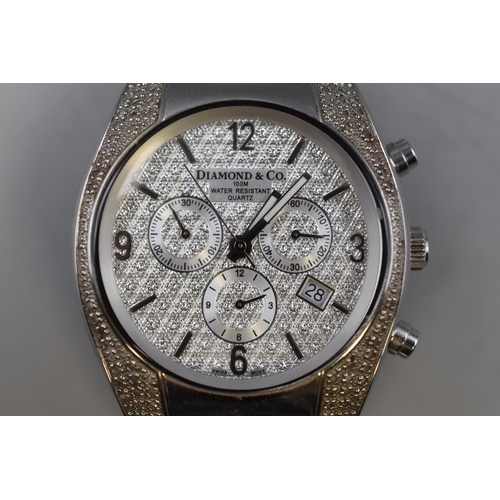 78 - Diamond and Co. Quartz Gents Watch.