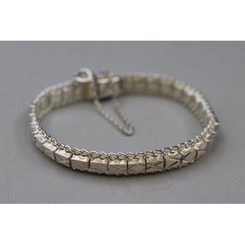 83 - Vintage Silver 925 Bracelet with Safety Chain.