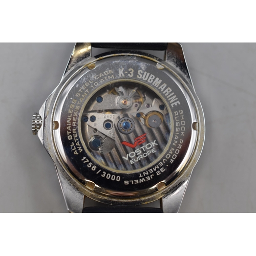 85 - Vostok K3 Submarine ATO Gents Watch.