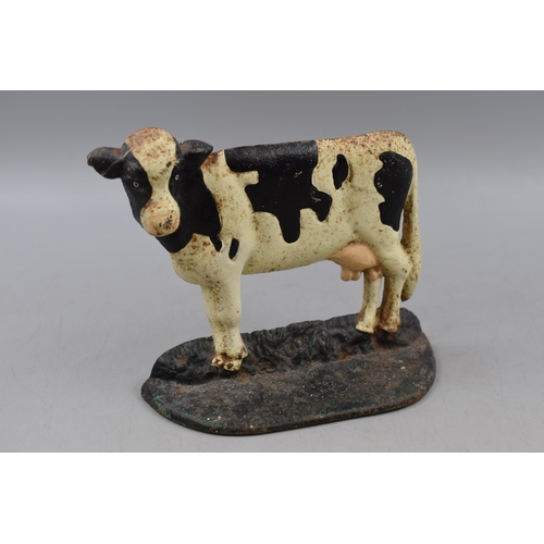 350 - A Cast Iron Cow Doorstop