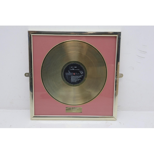 383 - A Framed and Glazed Golden LP 'I Am P.J. Proby', Approx 16