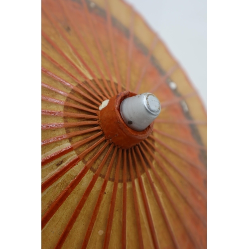 386 - Mid Century Chinese Oil Paper Parasol (80cm Dia)