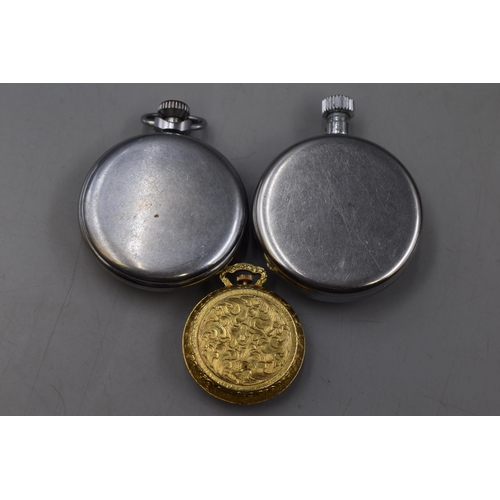 129 - Smiths Pocket Watch, Stop Watch and a Ladies Pendant Watch (a/f)