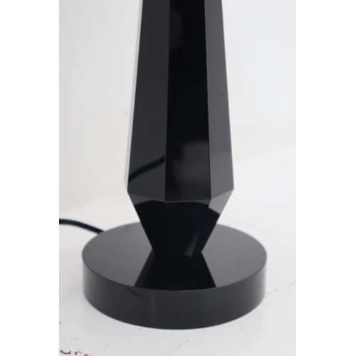 393 - Heavy Black Designer Lamp with Matching Shade (Working) 53cm