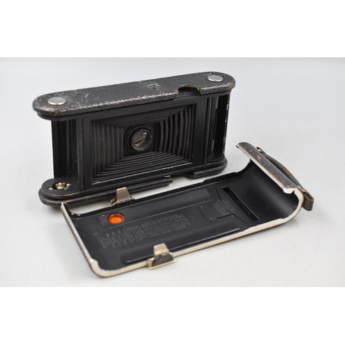 394 - Kodak Autographic Junior No.2C Folding Camera 130 Film c. 1916-1927 Comes With Leather Case