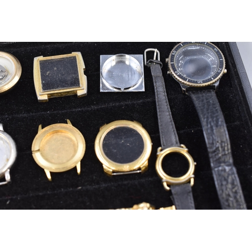 139 - Mixed Tray of Vintage Watch Casings