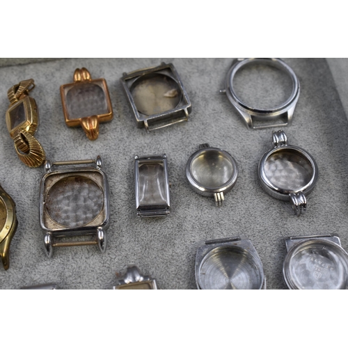 141 - Mixed Tray of Vintage Watch Cases