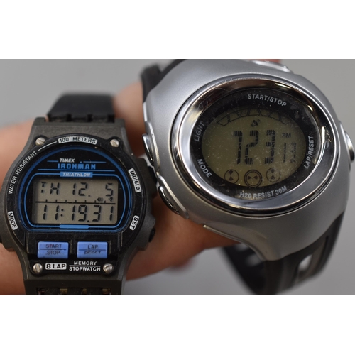 142 - Selection of 4 Quartz Digital Watches including Timex, Skemi and More