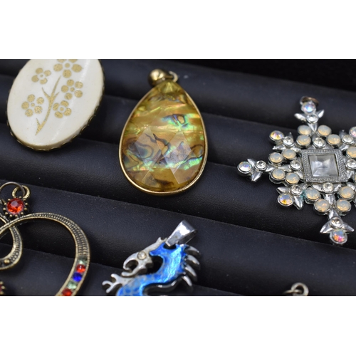 148 - Mixed Tray of Costume Jewellery to include Pendants, Brooches and Bracelets