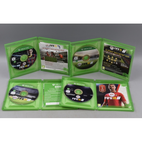 414 - Selection of Four XBox One Fifa Console Games.