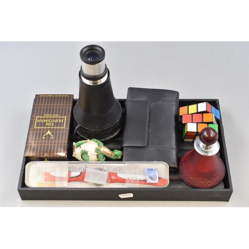 418 - A Mixed Selection of Items To Include Rubiks Cube, The Huntsman Aftershave, Swatch and More.