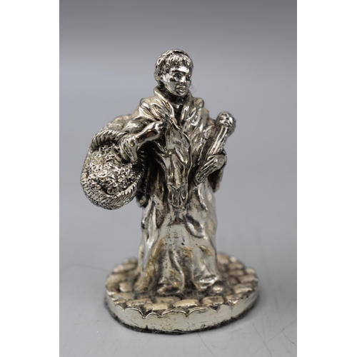 213 - Collection of 7 Pewter Figures of Victorian Trades (13cm)