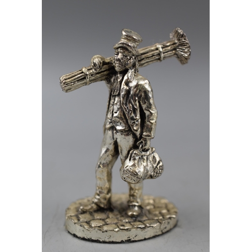 213 - Collection of 7 Pewter Figures of Victorian Trades (13cm)