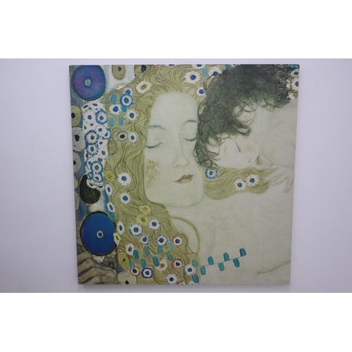 428 - Two LARGE Gustav Klimt Prints on Canvas Displaying 