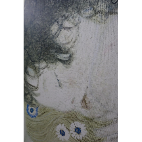 428 - Two LARGE Gustav Klimt Prints on Canvas Displaying 